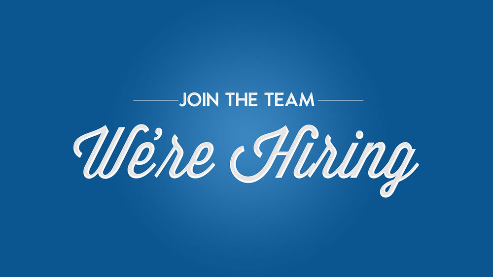 Join the team – we're hiring